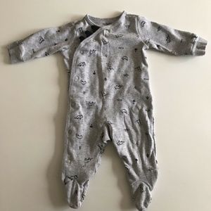 Carters Gray Snap Sleep N’Play 1pc Dinosaur 3Month